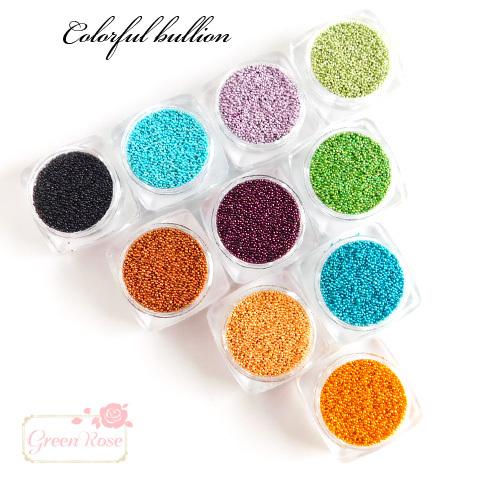 ブリオン カラフルカラー 全10色 3g レジン アクセサリーパーツ ネイルアート ym1-1842 GreenRoseYumi