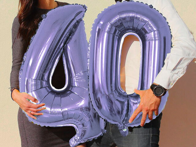 ナンバー バルーン パープル系 メタリック カラー 約70cm 1枚 数字 風船 balloon08 GreenRoseYumi