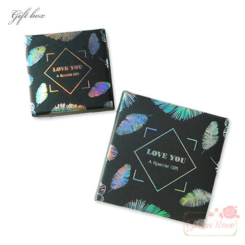 ギフトボックス ロゴプリント ホログラム ブラック 1個 box31-1 【宅配便】 GreenRoseYumi