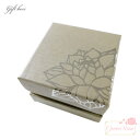 ギフトボックス 蓮 シルバー箔押し 約55×55mm 1個 box36【宅配便】 GreenRoseYumi
