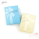サテンリボン ギフトボックス 1個 かぶせ箱 リング ネックレス のラッピングに プレゼント box28 GreenRoseYumi【宅配便】