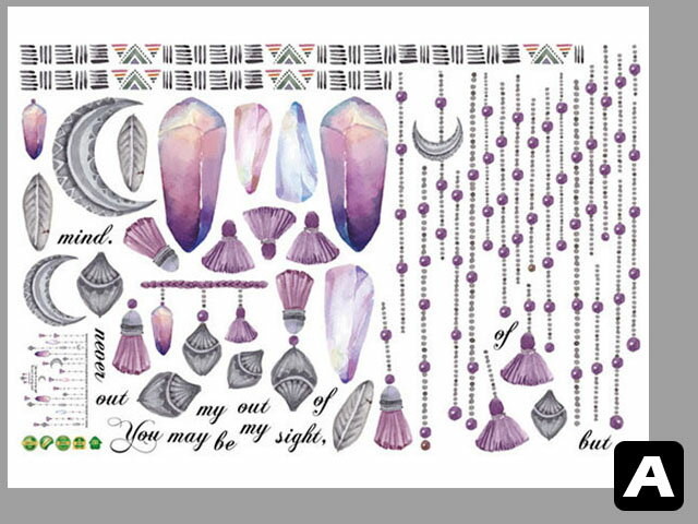 ウォールステッカー 1枚 全3種 ビーズカーテン柄 フラワー　綿毛 　ws05【宅配便】【同梱不可】 GreenRoseYumi