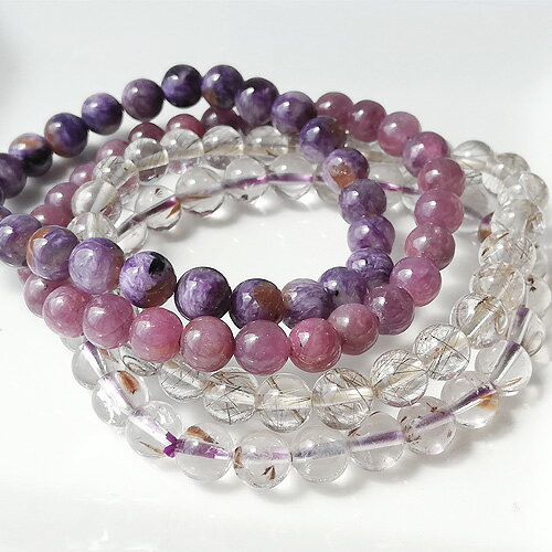 限定 天然石 ブレスレット 1本 母の日 プレゼント パワーストーン チャロアイト シルバールチル ルビー スーパーセブン メール便送料無料 nsw-405 G...