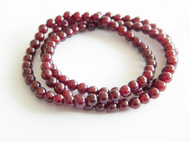 天然石 AAA ガーネット 柘榴石 ブレスレット パワーストーン 母の日 誕生日 男性 女性 プレゼント 5mm GreenRoseYumi