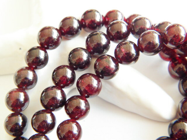 天然石 AAA ガーネット 柘榴石 ブレスレット パワーストーン 母の日 誕生日 男性 女性 プレゼント 10mm GreenRoseYumi