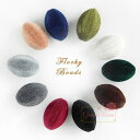 フロッキービーズ ナツメ型 10個 マーキス 秋 冬 ベルベット ベロア アクセサリーパーツ beads566 GreenRoseYumi