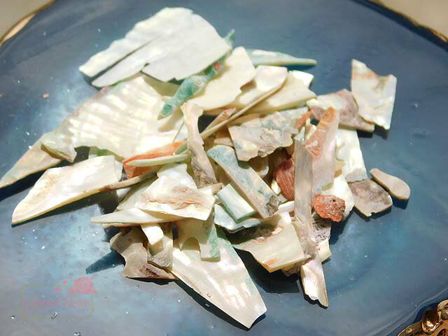 レジン封入に シェルフレーク約2g 　貝 欠片 かけら チップ 夏 海 アクセサリーパーツ レジン レジン　パーツ RP-146 GreenRoseYumi