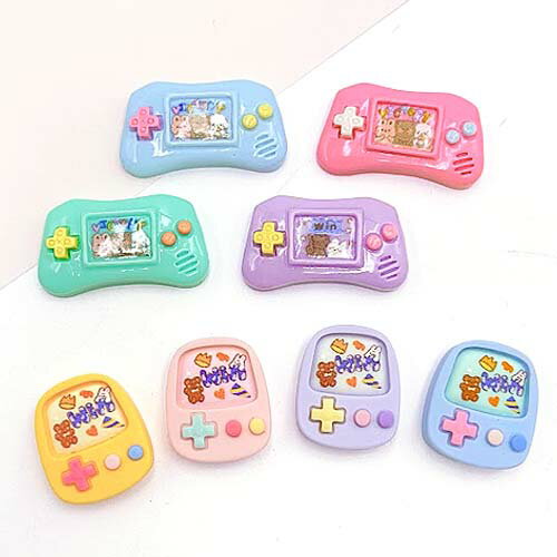 ゲーム デコパーツ 貼り付け カラフル コントローラー ゲーム機 ミニチュア パステルカラー キッズ ミ..