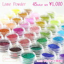 ラメパウダー 45色アソート 送料無料 グリッター ホログラム アクセサリーパーツ レジン封入 Spowder14 GreenRoseYumi