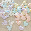 ぷくぷく素材のハート ネズミ モチーフ ランダム10枚 motif626 GreenRoseYumi