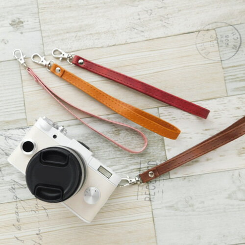 PUレザー ハンドストラップ 全長約183mm　全6色　1本　strap018 GreenRoseYumi