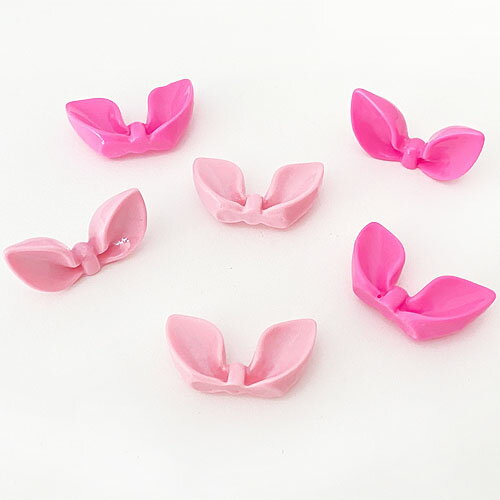 リボン 立体リボン デコパーツ 貼り付け 10個 ym1-2421 GreenRoseYumi