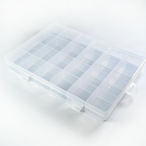 収納 24マス ケース 小分け ビーズ 封入パーツ 透明1個 case56 GreenRoseYumi