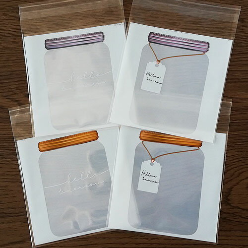 ギフトバッグ ラッピング OPP袋 粘着テープ付き ガラスボトル 瓶 13×10cm 約100枚 bag52 GreenRoseYumi