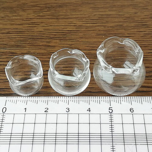 金魚鉢型ガラスドーム 16mm 25mm 2個　レジン　夏風物 オブジェ テラリウム アクセ...