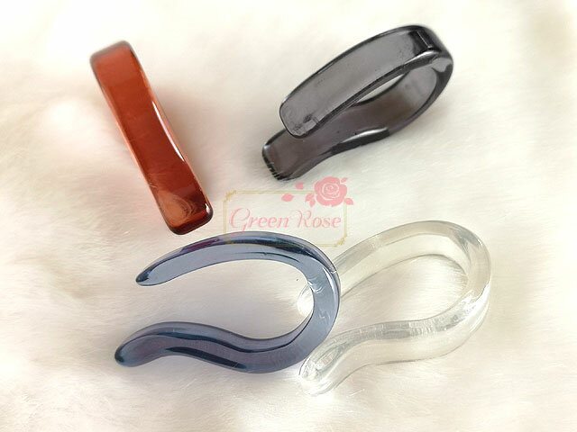 完成品 アクリルイヤーカフ U字 約30×18mm 全4色 2個 pp-230 GreenRoseYumi