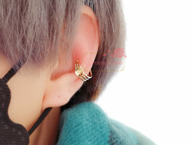 イヤーカフ 金具 　芯立て付き ゴールド シルバー 2個 kanagu582 GreenRoseYumi