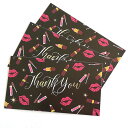 メッセージカード thank you 5×9cm ブラック 約50枚 tools288 GreenRoseYumi