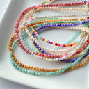 シェル ビーズ 貝 夏 ラウンド 3mm 全10色 単色 1連 sb-347 GreenRoseYumi
