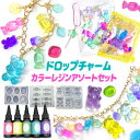 カラーレジン ドロップ チャーム バックチャーム キーチェーン キーホルダー 飴 アメ キャンディー グミ レジン レジンクラフト アソートセット キッズ 子供...