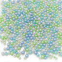 レジン封入 素材 穴なしパール 小さめ サイズミックス 約4グラム 4mm 3mm 2mm レジンクラフト アクセサリーパーツ 【ラムネ】RP-20 GreenRoseYumi