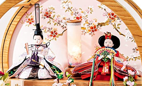 雛人形 お祝い ひな人形 ケース飾り 親王飾り くるみ ケース入 アクリルケース 木...