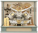 【翌日出荷対応】 五月人形 コンパクト 上杉謙信 兜ケース飾り 兜飾り 宝童作 白銀上杉兜 12号 CK2587-12 アクリルケース 5月人形 兜 おしゃれ ...