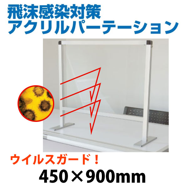 飛沫感染防止パーテーションスタンド450*900 タイプ