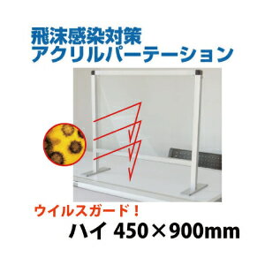 飛沫感染防止パーテーションスタンド450*900 Highタイプ
