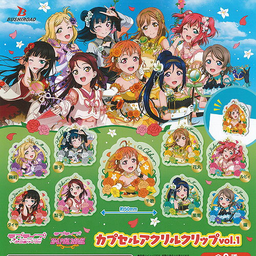 ラブライブ サンシャイン カプセル アクリル クリップ vol.1 全9種+ディスプレイ台紙セット ブシロード..