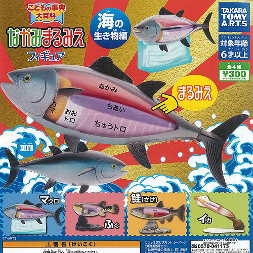 こどもの事典 大百科 なかみ まるみえ フィギュア 海の生き物編 全4種セット タカラトミーアーツ ガチャポン ガチャガチャ コンプリートのサムネイル