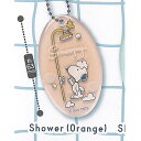 PEANUTS スヌーピー Bath Time クリア キーチェーン 5:Shower オレンジ アイピーフォー ガチャポン ガチャガチャ ガシャポン