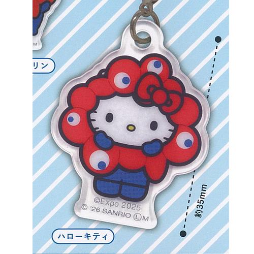 サンリオ キャラクターズ ミャクミャク なりきり アクリル チャーム 1：ハローキティ ケイカンパニー ガチャポン ガチャガチャ ガシャポン