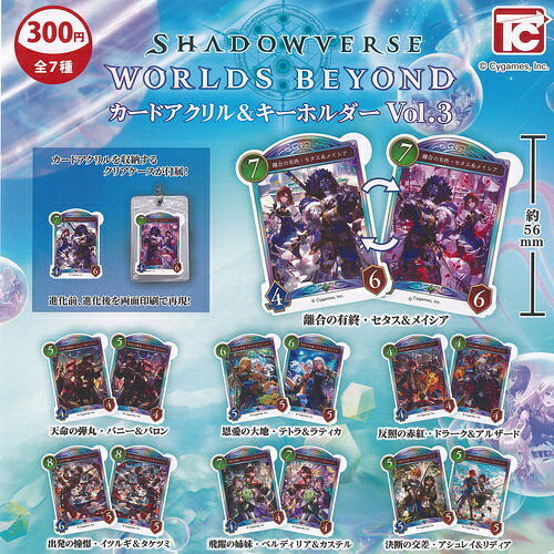 SHADOWVERSE シャドウバース WORLDS BEYOND カード アクリル ＆ キーホルダー Vol 3 全7種セット トイズキャビン ガチャポン ガチャガチャ コンプリート