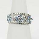 Pt900 7.6g アクアマリン0.77ct ダイヤ0.50ct リング #12【中古】【送料無料】【質屋出店】(4)