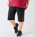 メンズ ハーフパンツ 天竺 綿100% ブラック ウエストシャーリング 調節ひも有 大きいサイズ ブラック アウトドア 3L 4L 5L 6L 7L 8L OUTDOOR PRODUCTS