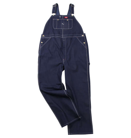 メンズ デニム オーバーオール ビブ 83294 DICKIES ディッキーズ 綿 100% ネイビー 紺 作業着 普段着 胸ポケット 大きいサイズ 44 48