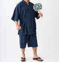 甚平 メンズ 大きいサイズ しじら織り 和柄 上下 じんべい セットアップ ストライプ じんべえ ゆかた 父の日 綿 和装 部屋着 夏祭り 花火 イベント ルー...