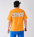 半袖 tシャツ メンズ 24 DCSHOES 綿 オレンジ コットン 大きいサイズ 3L 4L 5L 6L Uネック