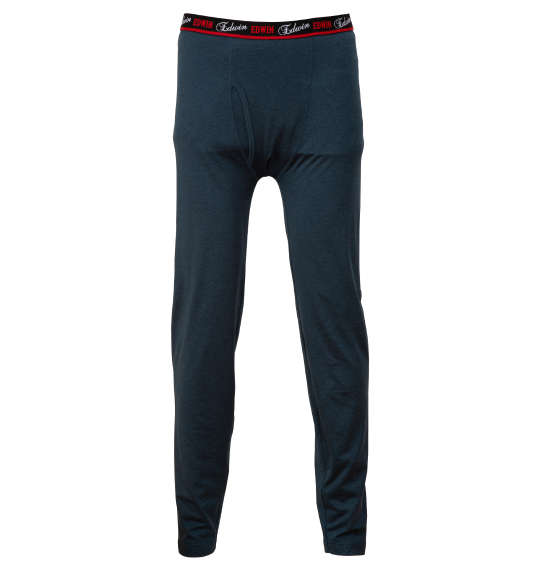 ロングタイツ インナータイツ エドウィン BODY FIRE 大きいサイズ 保温 裏起毛 ネイビー 3L 4L 5L 6L 7L 8L