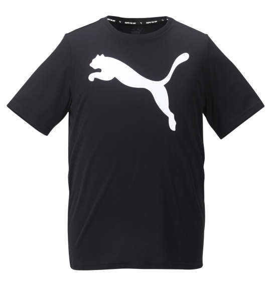 メンズ 半袖 Tシャツ PUMA 大きいサイズ 黒 ブラック シンプル 吸水速乾 アクティブビッグロゴ 2XL 3XL 4XL つるっとした手触りドライ