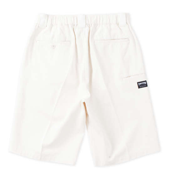 ハーフパンツ メンズ ひざ下 スポーツ 大きいサイズ カラツギ 白 3L 4L 5L 6L 7L 8L オフホワイト THRASHER