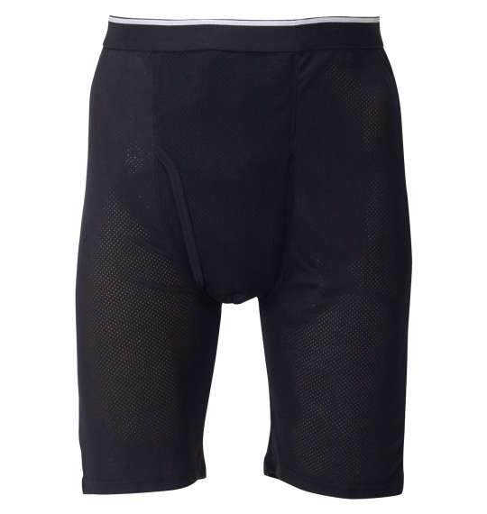 メンズ 下着 ロング ボクサーパンツ 膝上丈 遮熱 軽量 メッシュ 速乾 大きいサイズ ブラック 3L 4L 5L 6L 7L 8L BREEZE/DRYL
