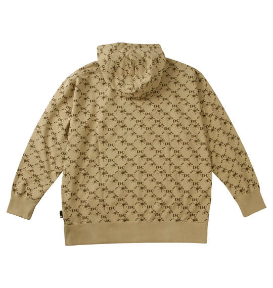 パーカーフルジップ パーカー ベージュ 綿100％ 大きいサイズ 3L 4L 5L 6L DCSHOES 25MONO 裏毛 フード