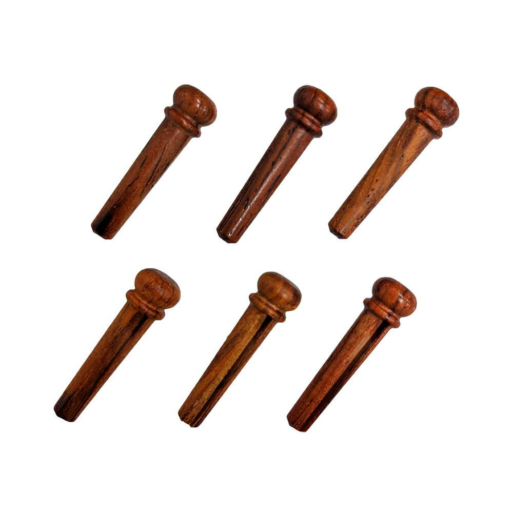 【YJB PARTS】 木製ブリッジピン ココボロ 6本入り 【メール便対応】 [ar1]