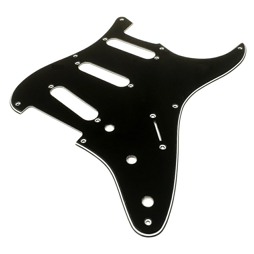 【YJB PARTS】 ST50'S ストラト用ピックガード ブラック3P インチ 【メール便送料無料】 [ar1]