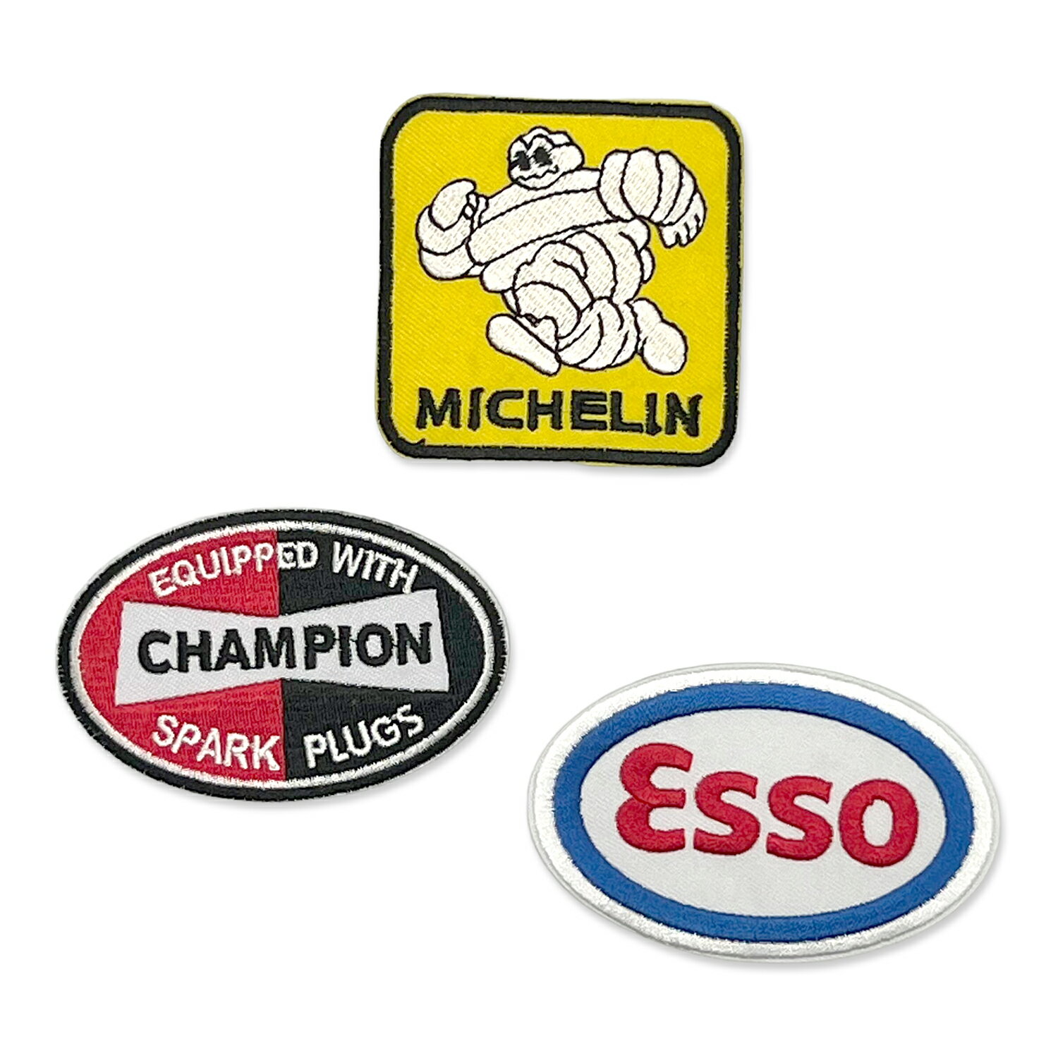 【メール便送料無料】[#A06] 厳選ワッペンアソート3Pset【MICHELIN square YE (6.4x6.4cm) メイン】 / ..