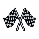 【メール便可】ワッペン#0415 CHECKER FLAG (9.5x7.5cm) / 手芸 パッチ カスタム モーター 車 バイク アメリカン雑貨