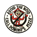 【メール便可】ワッペン#1111 AVOID THE NOID DOMINO'S PIZZA ドミノピザ round (7.8x7.8cm) / 手芸 パッチ カスタム モーター 車 バイク アメリカン雑貨