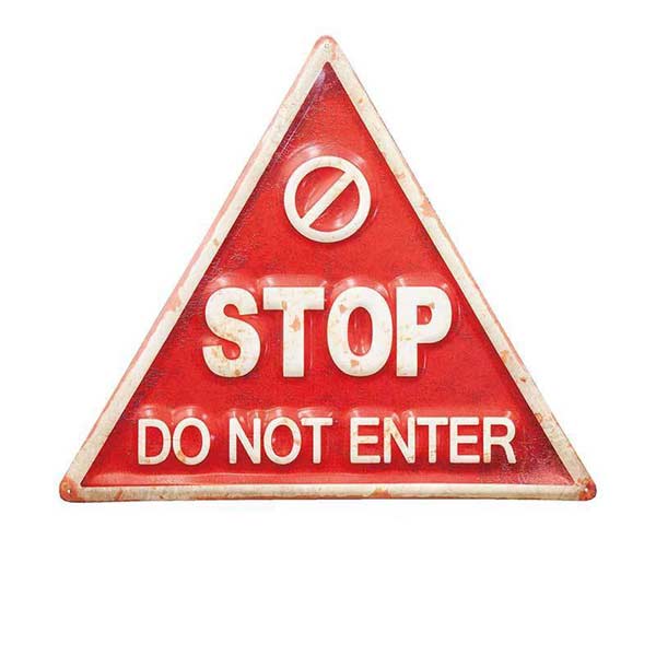 アメリカン エンボス プレート 看板 クラシックティンプラーク [STOP DO NOT ENTER] 立入禁止 アメリカン雑貨